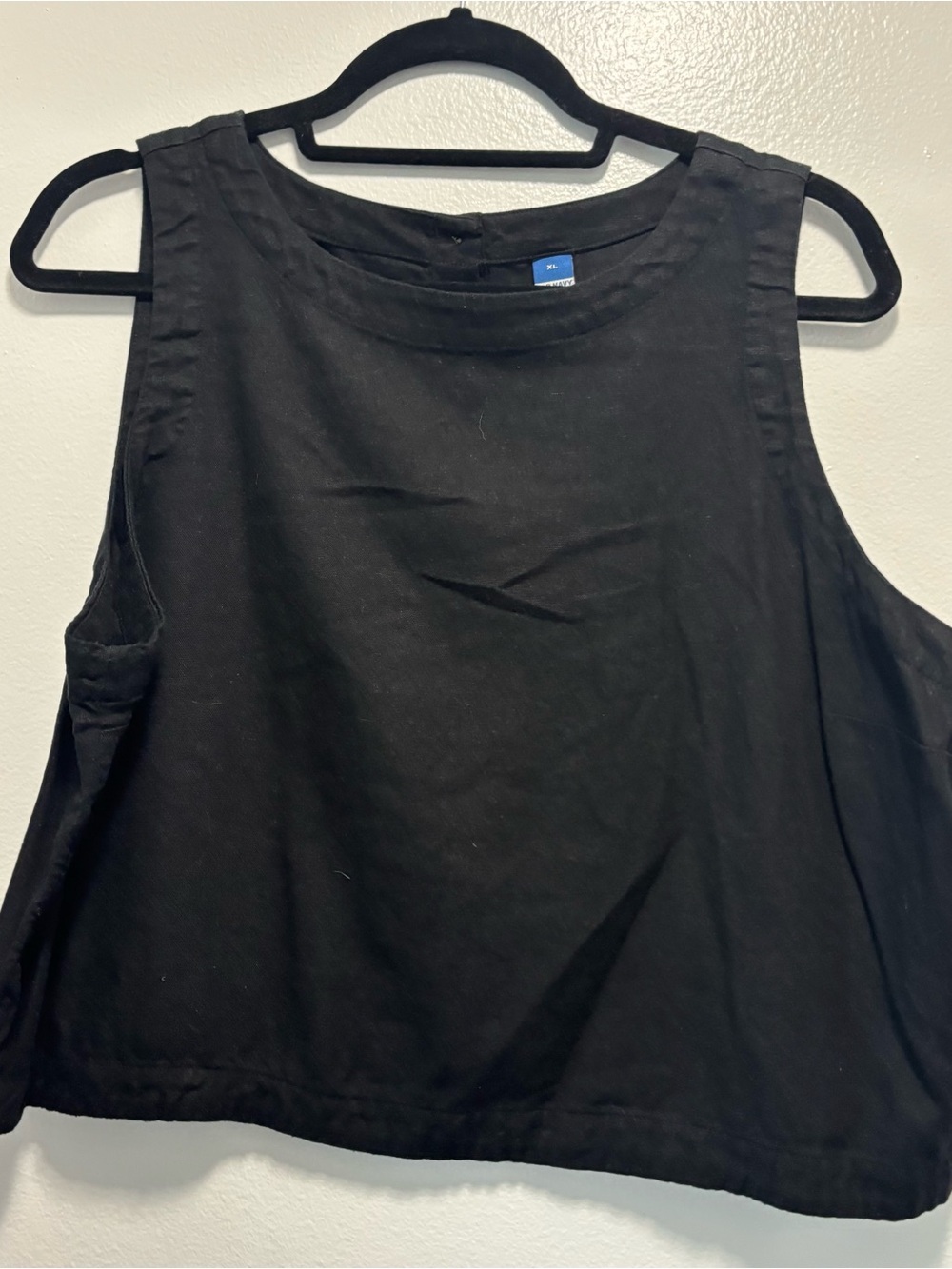 🖤Linen Crop Top